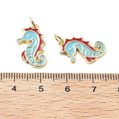 Brass Enamel Pendants KK-L237-027G-04-1