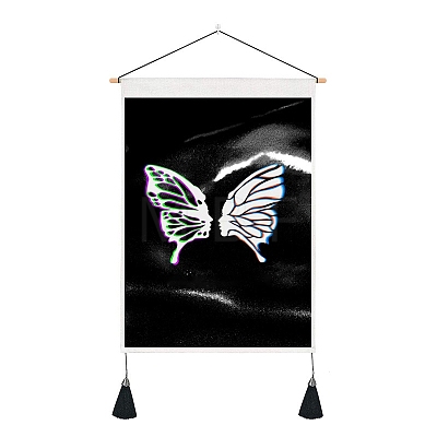 Butterfly Pattern Polyester Wall Hanging Tapestry PW-WG0A325-07-1