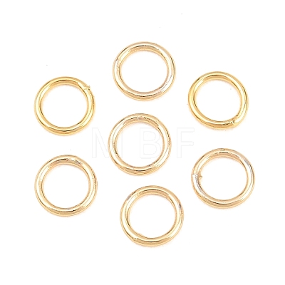 Brass Closed Jump Rings KK-D257-01G-02-1