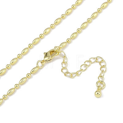 Rack Plating Brass Oval Link Chain Necklaces for Women NJEW-K382-13A-G-1