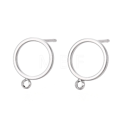 Brass Stud Earring Findings KK-S348-358-P-1