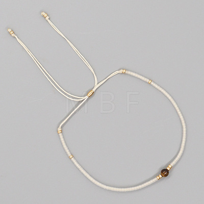 Adjustable Glass Seed Bead Slider Bracelets for Women VT9382-30-1