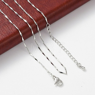 Brass Link Chain Necklaces for Women NJEW-D302-35P-1