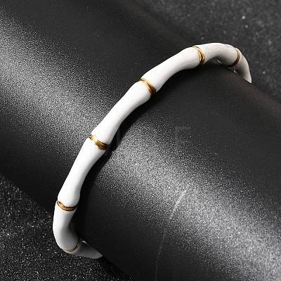 304 Stainless Steel Enamel Cuff Bangles for Women BJEW-Z166-03G-1