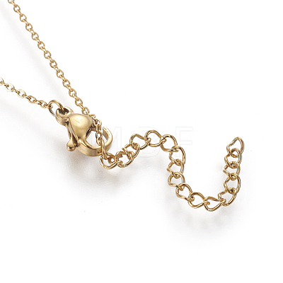 Brass Pendant Necklaces NJEW-I230-05-1