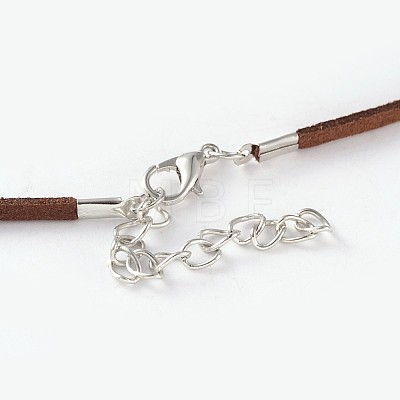 Faux Suede Cord Necklace Making MAK-L007-02B-1