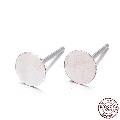 925 Sterling Silver Stud Earring Findings X-STER-K167-045E-S-1