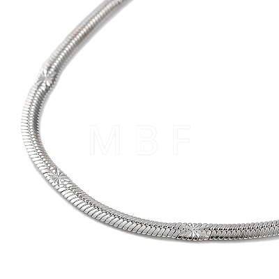 304 Stainless Steel Flat Snake Chain Necklaces for Women NJEW-D058-05P-1