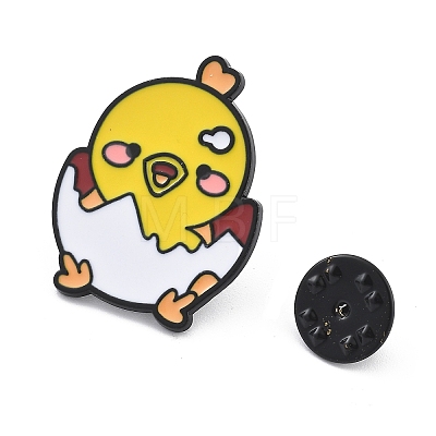 Yellow Chicken Enamel Pins JEWB-R054-01EB-01-1