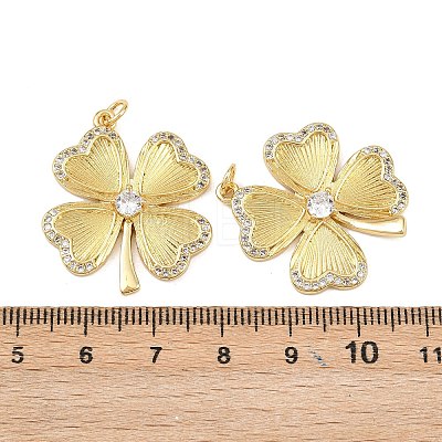 Brass Cubic Zirconia Pendants X-KK-L251-54G-1