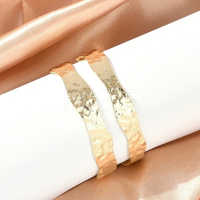 Rack Plating Brass Open Cuff Bangle for Women BJEW-A137-01G-1