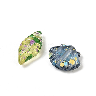 Ocean Theme Transparent Acrylic Beads OACR-D321-02-1