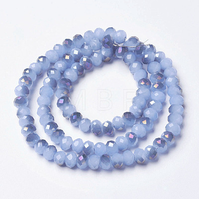 Electroplate Glass Beads Strands EGLA-A034-J4mm-F06-1