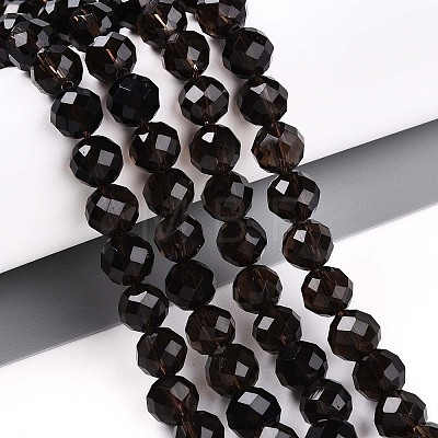 Natural Smoky Quartz Beads Strands G-S345-8mm-19-1