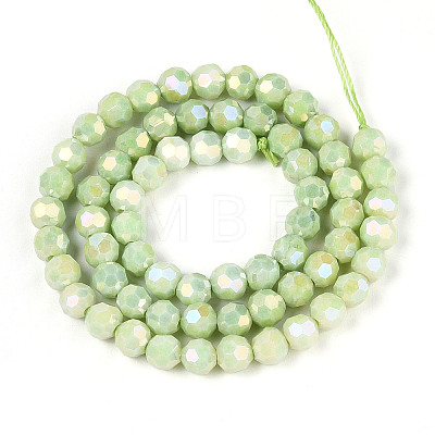 Anti-Tarnish Electroplate Glass Beads Strands EGLA-T021-6mm-15-10-1