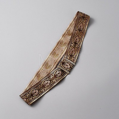 Floral Pattern Polyester Woven Belt Ornament Accessories FIND-WH0128-02-1
