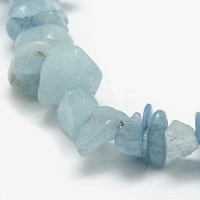 Natural Aquamarine Chip Beads Strands X-G-L154-19-1