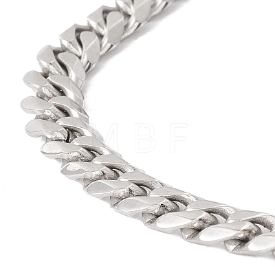 304 Stainless Steel Cuban Link Chains Bracelet for Men Women STAS-E001-06P-1