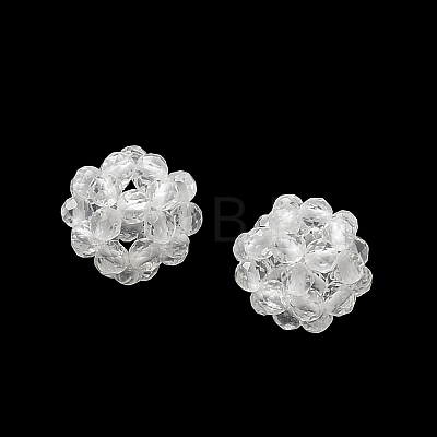 Natural Quartz Crystal Rock Crystal Woven Beads GG-CBA2E9C-F32-02-1