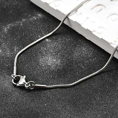 Tarnish Resistant 304 Stainless Steel Snake Chain Necklaces STAS-M174-018P-A-1