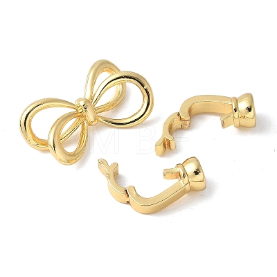 Brass Fold Over Clasps KK-M320-22G-1