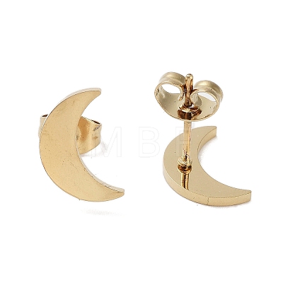 Vacuum Plating 304 Stainless Steel Stud Earrings for Women EJEW-A048-46H-G-1