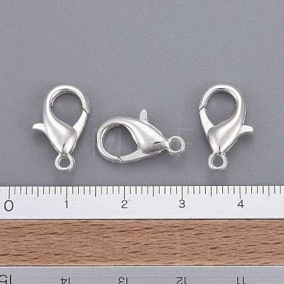 Silver Color Plated Alloy Lobster Claw Clasps X-E106-S-1