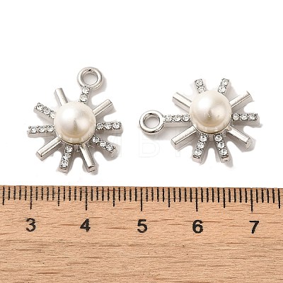 Alloy with Rhinestone Pendants FIND-B032-20P-1