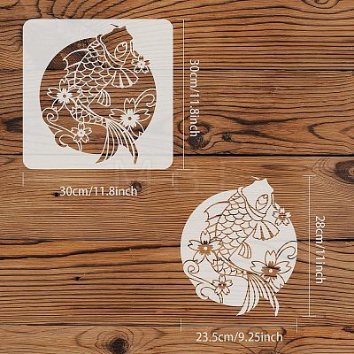Large Plastic Reusable Drawing Painting Stencils Templates DIY-WH0172-687-1