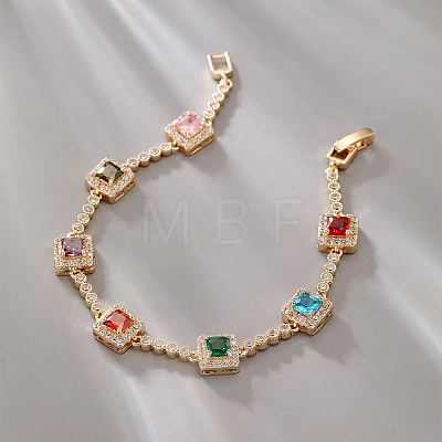 Colorful Cubic Zirconia Tennis Bracelets for Women XZ3226-1-1