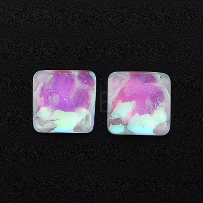 Translucent Electroplated Glass Cabochons EGLA-T026-003-1