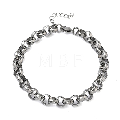 304 Stainless Steel Rolo Chain Bracelets for Women BJEW-A160-05P-1