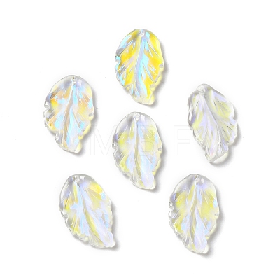 Dyed & Heated Glass Pendants X1-GLAA-B009-06H-1