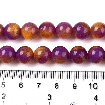 Dyed Natural White Jade Beads Strands G-T138-10mm-210-22-1