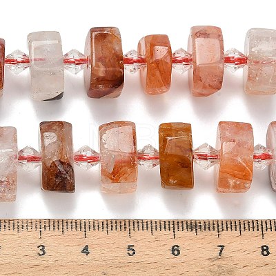 Natural Ferruginous Quartz Beads Strands G-L642-H12-7x14mm-1