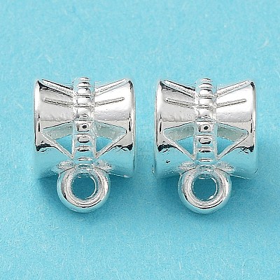 Tibetan Style Alloy Tube Bails TIBE-30047-S-RS-1