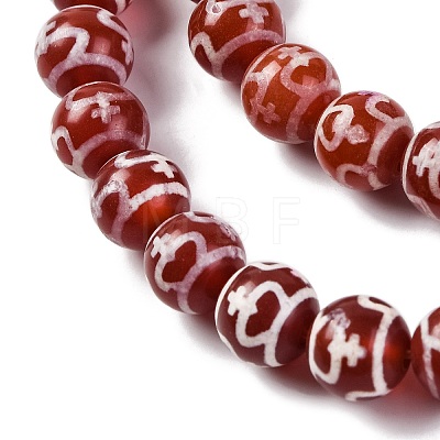 Tibetan Style dZi Beads G-U006-06A-02-1