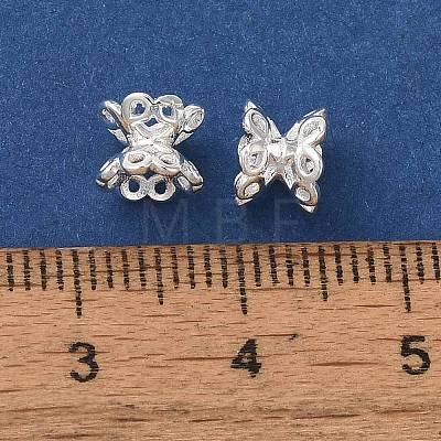 Rack Plating Flower Brass Beads KK-F873-26S-1