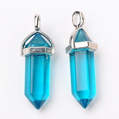 Bullet Glass Pointed Pendants G-F295-02D-1