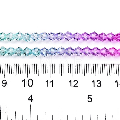 Gradient Color Baking Paint Glass Bead Strands X1-DGLA-A039-T4mm-A011-1