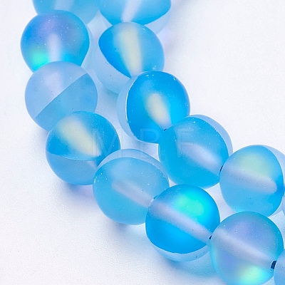 Synthetic Moonstone Beads Strands G-K280-02-8mm-09-1