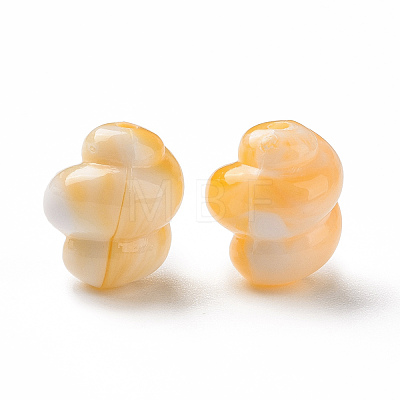 Two Tone Opaque Acrylic Beads OACR-P013-31E-1