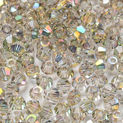 Full Rainbow Plated Transparent Electroplate Glass Beads EGLA-M030-02A-FR01-1