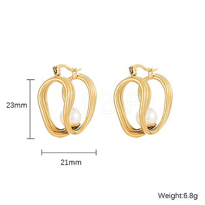 304 Stainless Steel Hoop Earrings UN9328-1-1