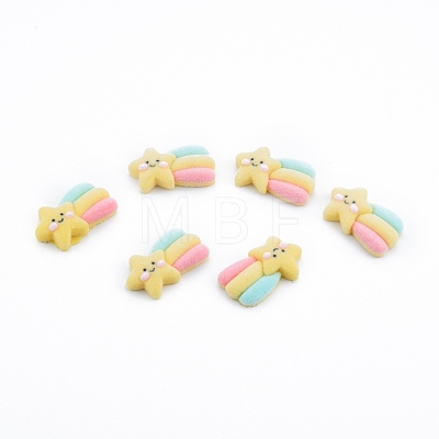 Opaque Resin Cabochons RESI-G047-23-1
