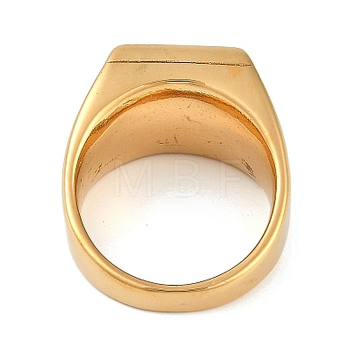 Square 304 Stainless Steel Glass Finger Rings RJEW-D083-14G-01-1