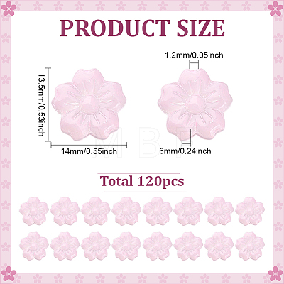 120Pcs Spray Painted Transparent Glass Beads GLAA-ME0001-41-1