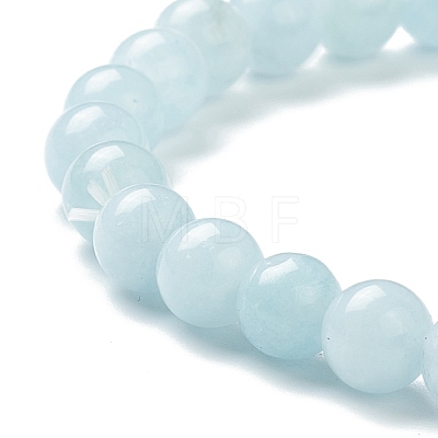 Dyed Natural Jade Beaded Stretch Bracelets BJEW-D446-B-13-1