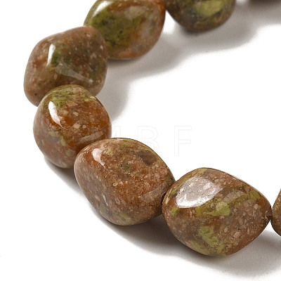 Natural Unakite Beads Strands G-B078-D25-04-1