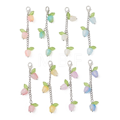 8Pcs Acrylic Pendant Decorations HJEW-JM04704-02-1